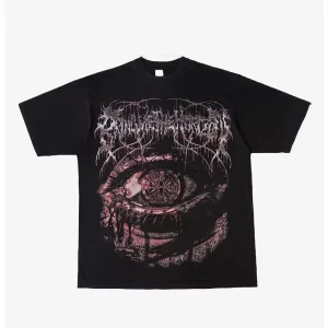 Rock Heavy Metal Y2k Printed Short Sleeve High Street T-Shirt Fashion Sports Top Casual Loose Crew Neck Short Sleeve Unisex